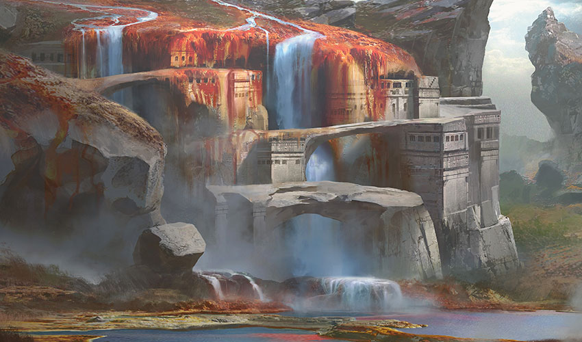 Cachoeira de Enxofre | Arte de: Cliff Childs